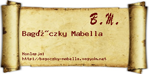 Bagóczky Mabella névjegykártya